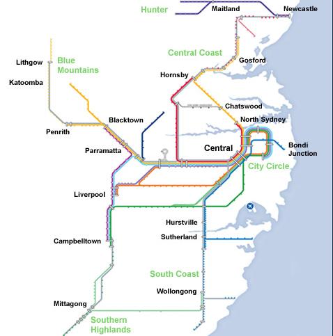 Transit Maps: Official Map: Sydney CityRail Network Map,, 54% OFF