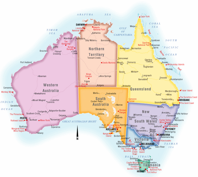 regional australia map