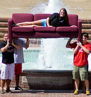 New Students Having Some Fun On Campus